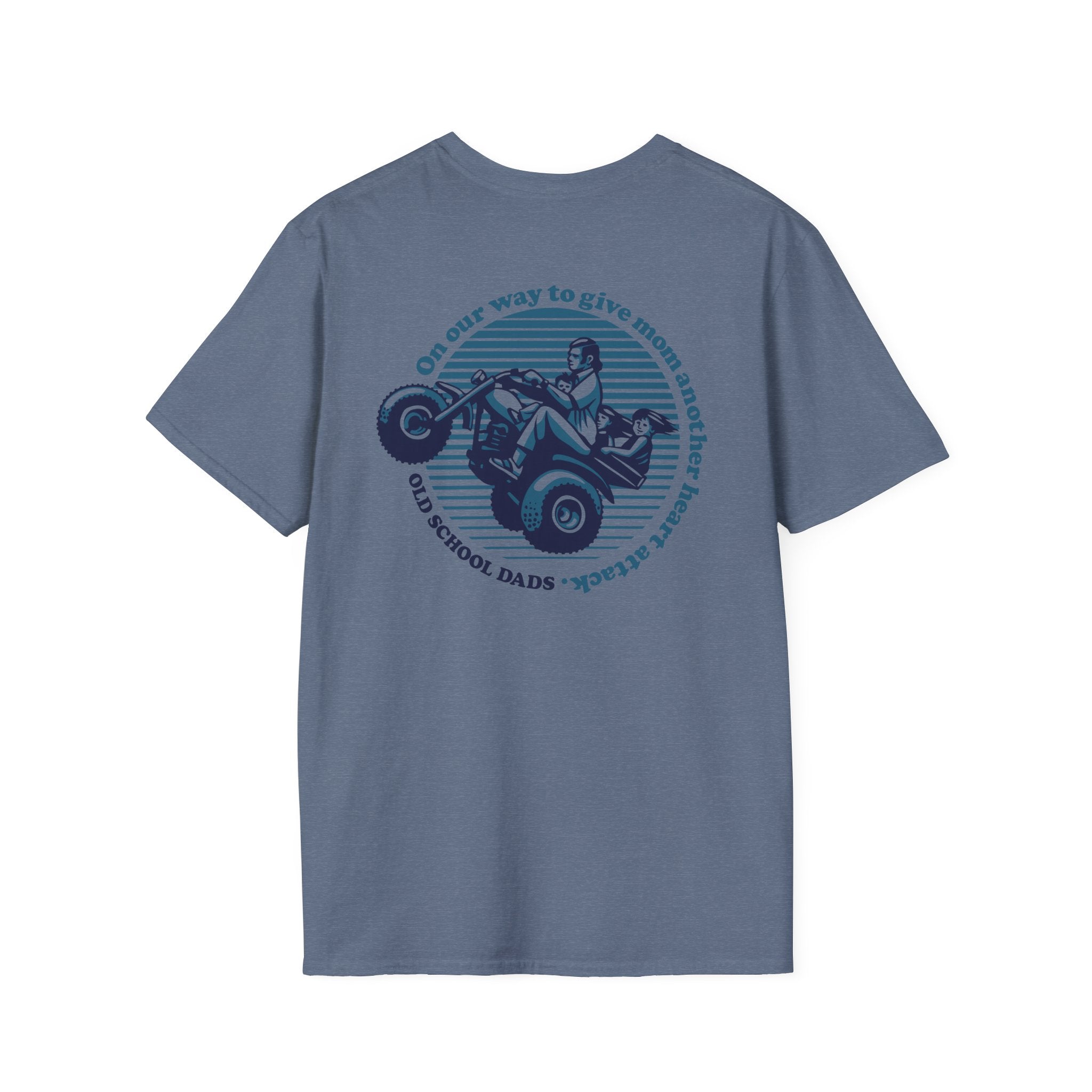 The 3-Wheeler Heart Attack Vintage Tee - Heather Indigo